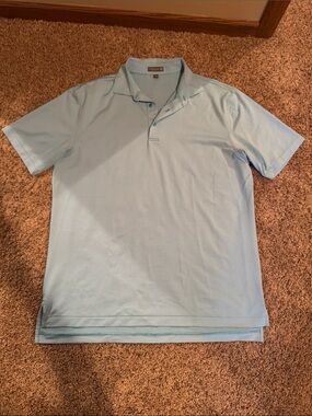 Peter Millar Light Blue Men's Performance Polo Shirt